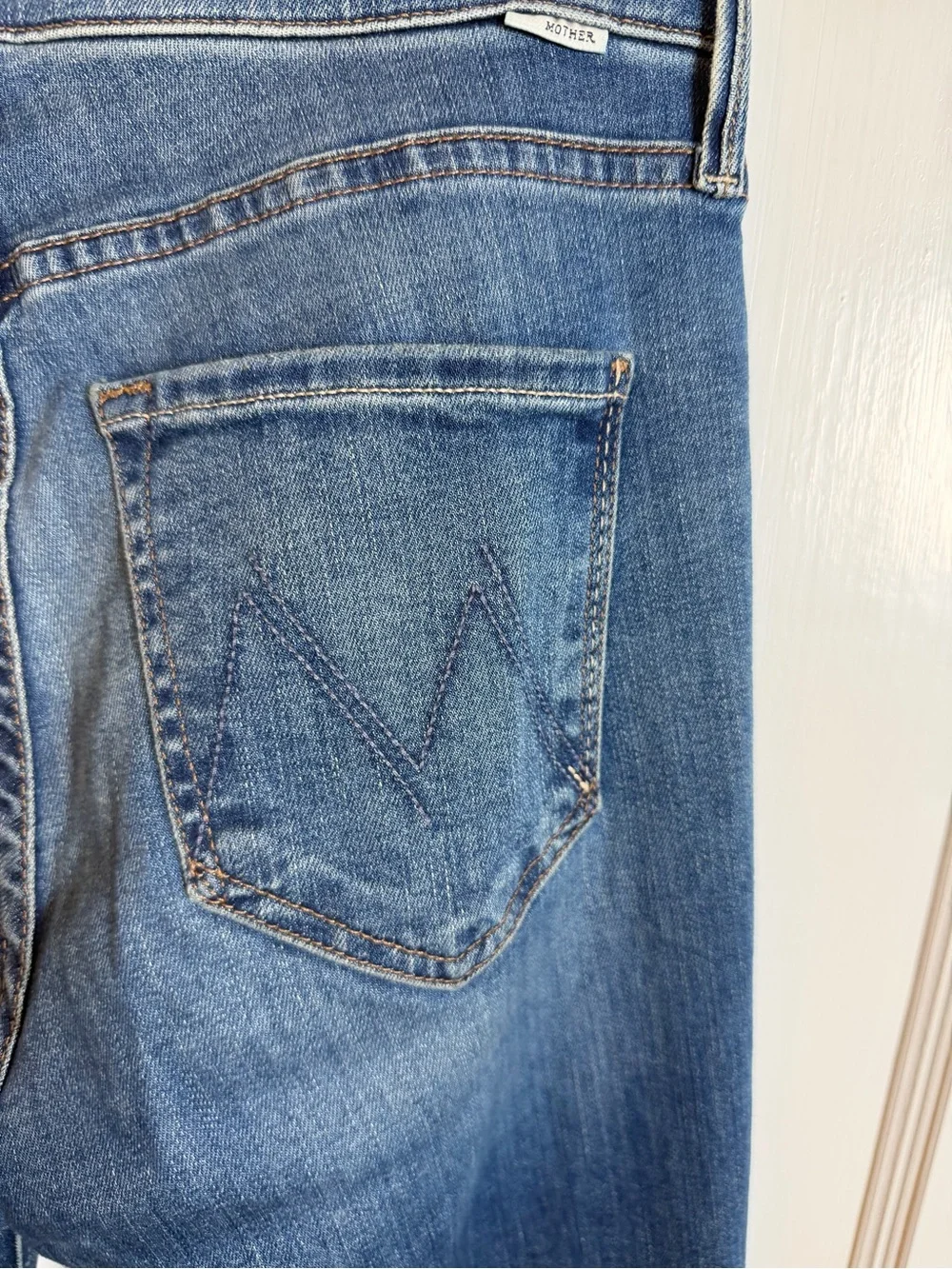 Mother Women's Mid Rise Dazzler Ankle Jeans Blue Stretch 5-Pocket Solid Size 26